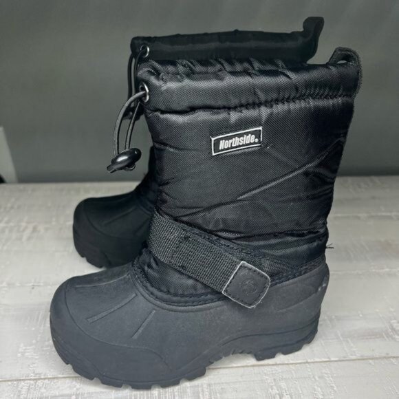 Northside Unisex Kids Frosty Insulated Black Winter Toddler Boots Size 11 - Picture 7 of 9